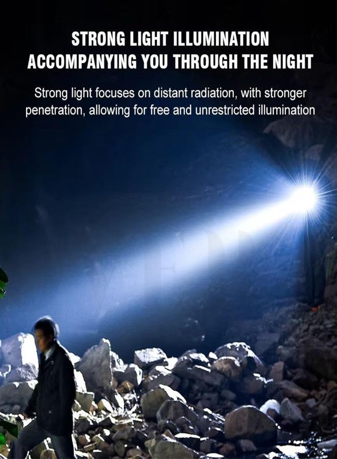 أوفيرا مصباح يدوي صغير محمول قابل لإعادة الشحن من Overa، قوي، بعيد المدى، فائق السطوع، ذو تركيز ثابت، مزود بإضاءة خارجية قوية متعددة الوظائف، ومصباح تكبير/تصغير، ومصباح يدوي قوي السطوع، مريح، خفيف الوزن. - Image 4